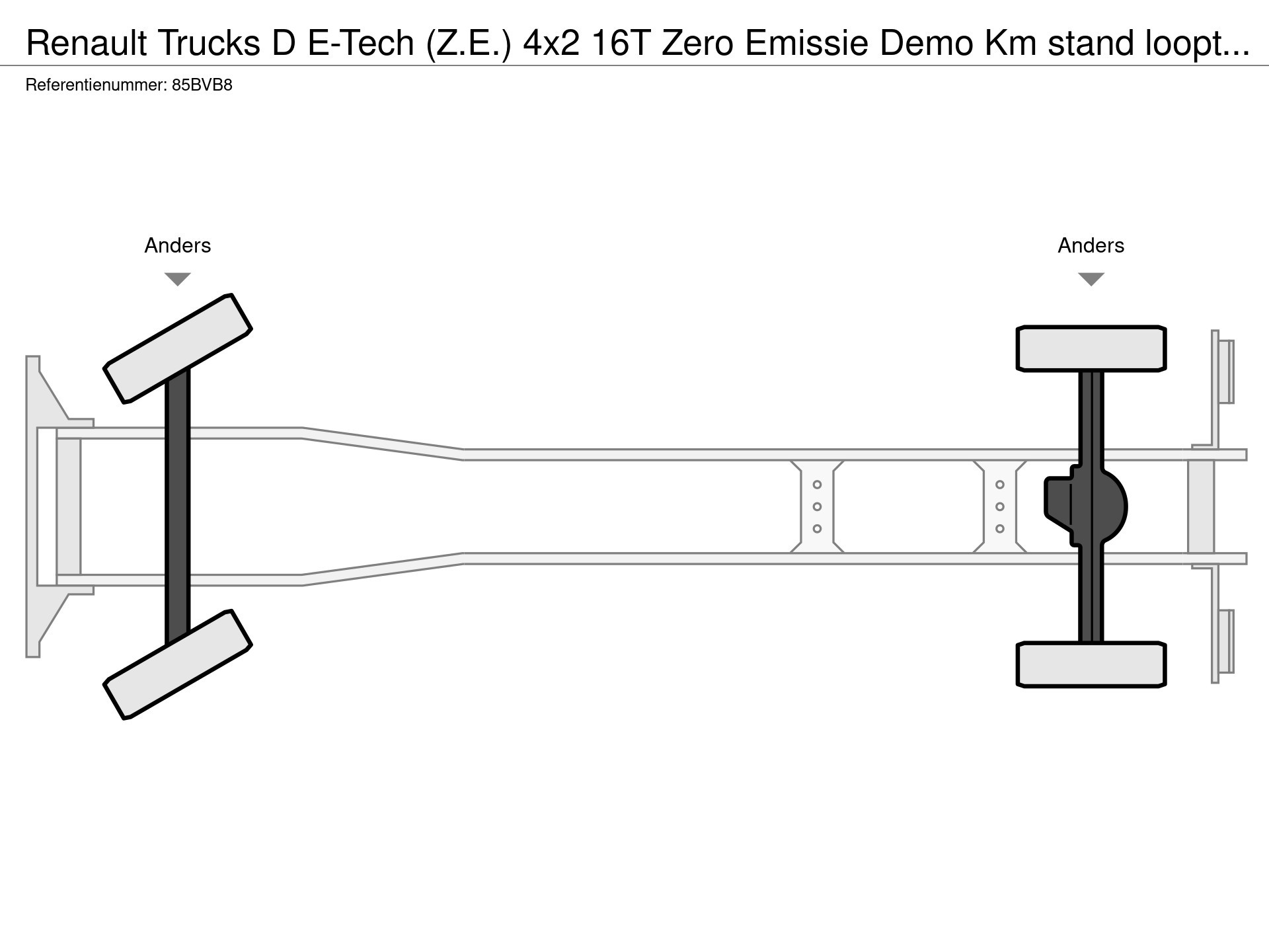 Renault Trucks D E-Tech (Z.E.) 4x2 16T Zero Emissie Demo Km stand loopt op.