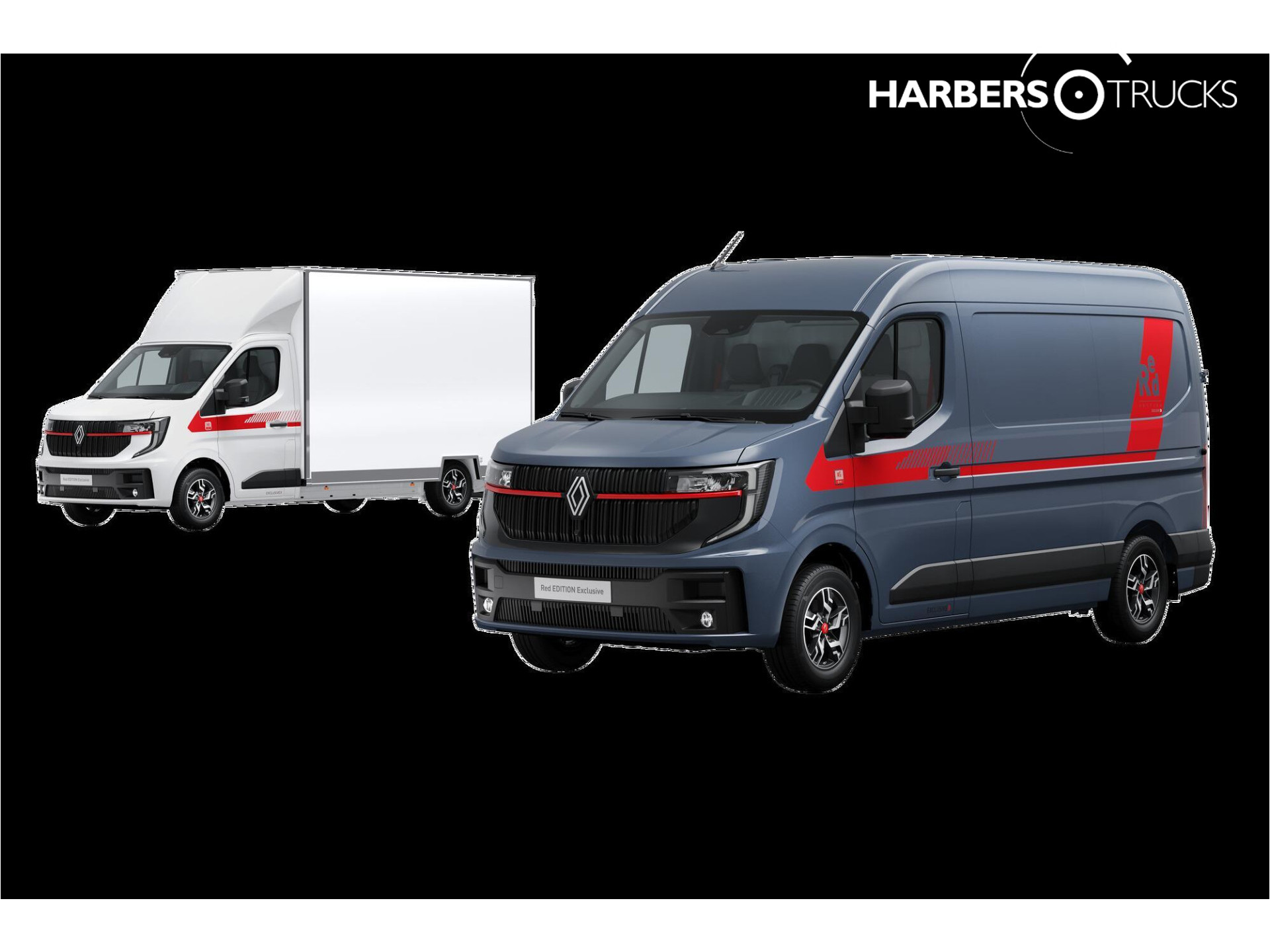 Renault Master E-Tech Red Exclusive, inclusief lm Velgen, bumper in kleur.