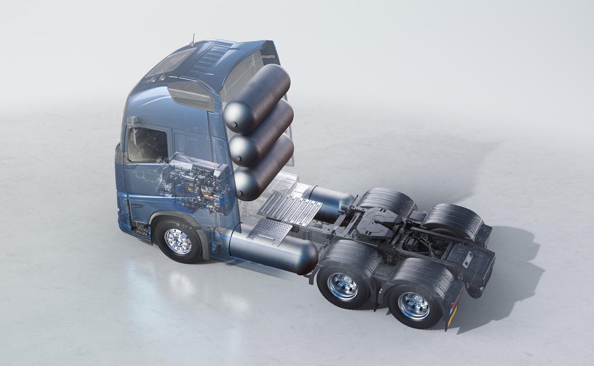Volvo truck met waterstofverbrandingsmotor