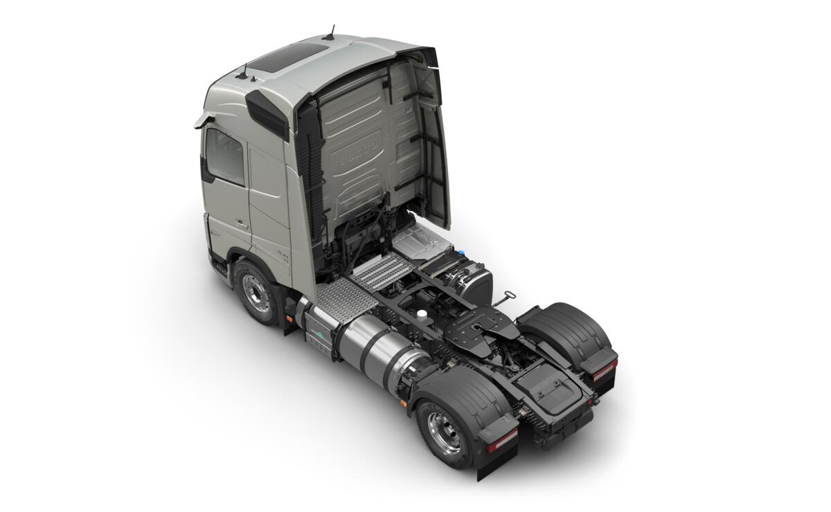 Volvo FH op (bio-)LNG achteraanzicht Volvo FH op (bio-)LNG achteraanzicht