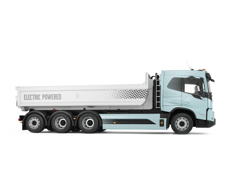 Harbers Trucks - Volvo FMX Electric - studio - rechts - vrijstaand