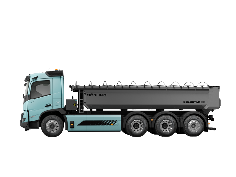 Harbers Trucks - Volvo FMX Electric - studio - rechts - vrijstaand Harbers Trucks - Volvo FMX Electric - studio - rechts - vrijstaand