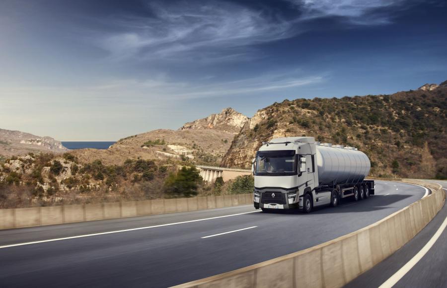 Harbers-Trucks-Renault Trucks C driving on a highway